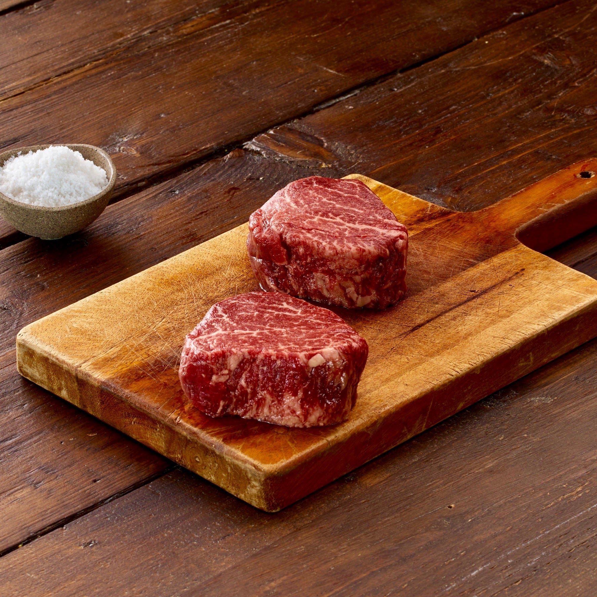 two british wagyu beef fillet steaks