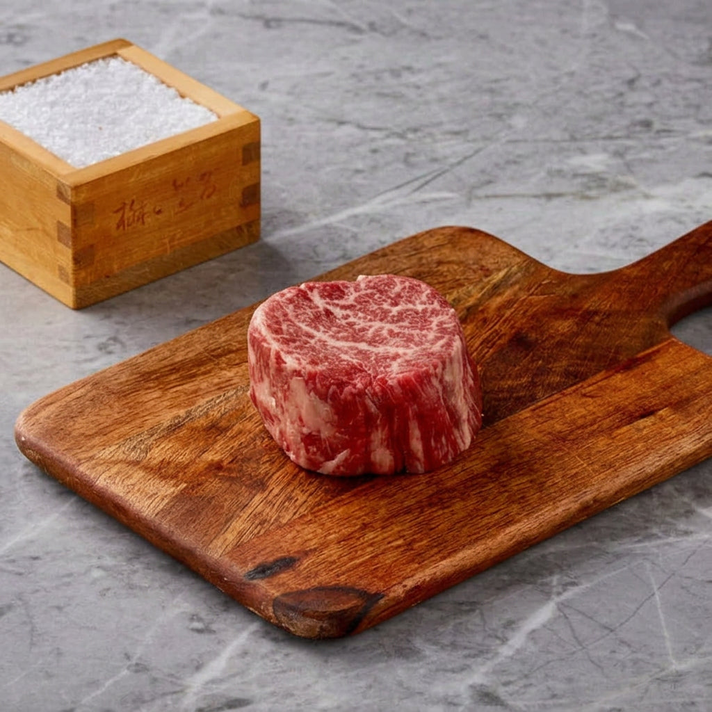 two japanese wagyu beef fillet steaks