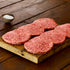 six british wagyu beef burgers