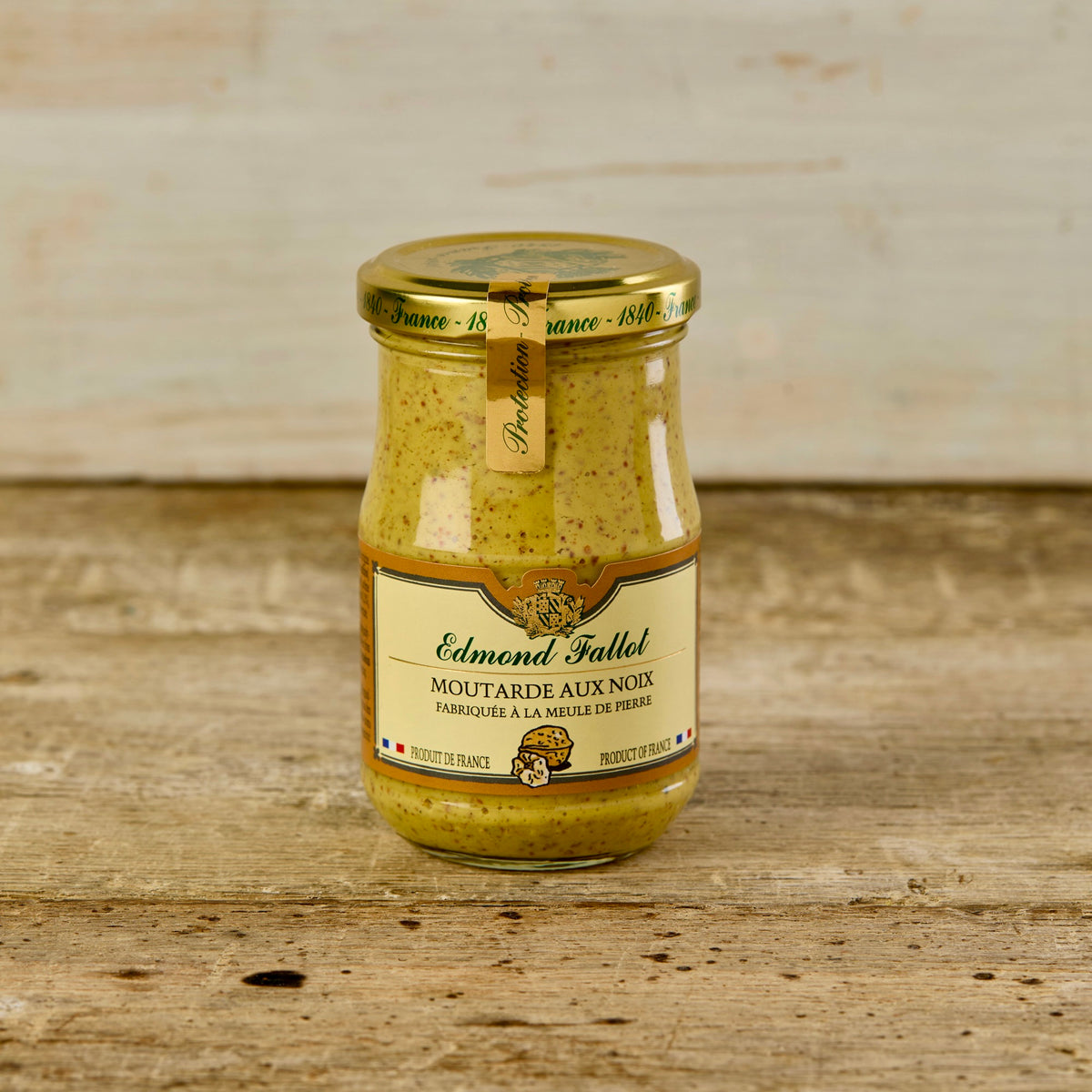 jar of walnut mustard by edmond fallot