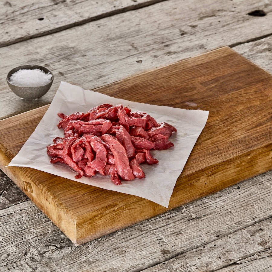 British Beef Stir Fry Strips 28 Day Dry-Aged | ±250g