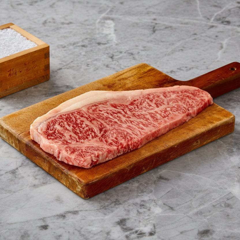 one Japanese Wagyu beef Striploin Steak