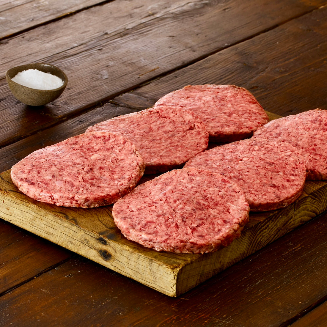 six british wagyu beef burgers