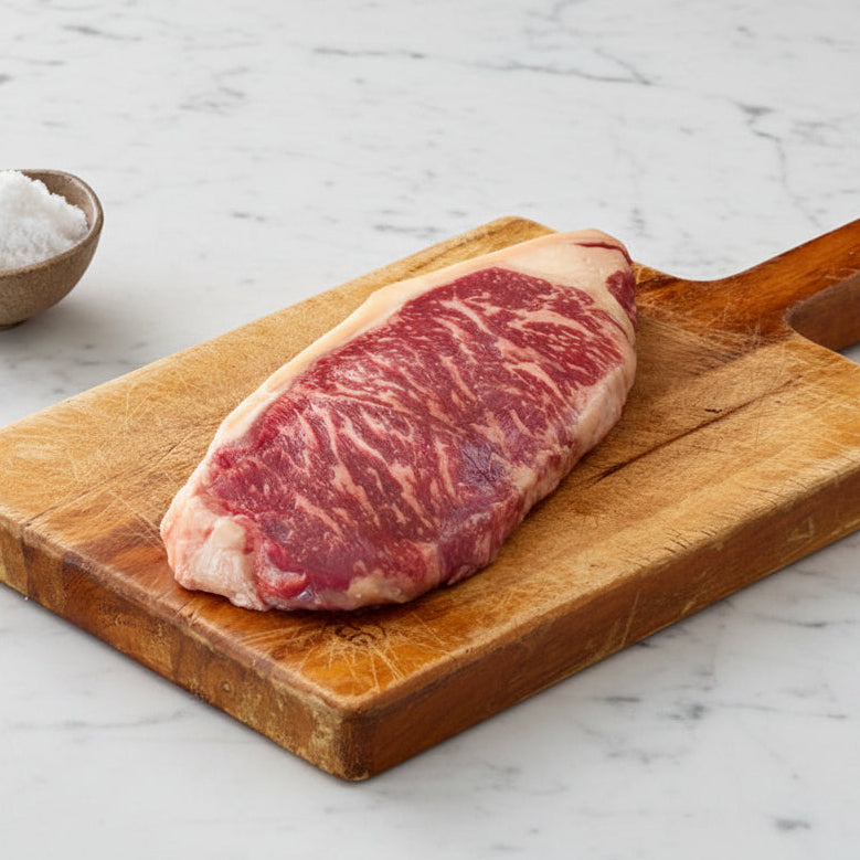 one british wagyu beef striploin