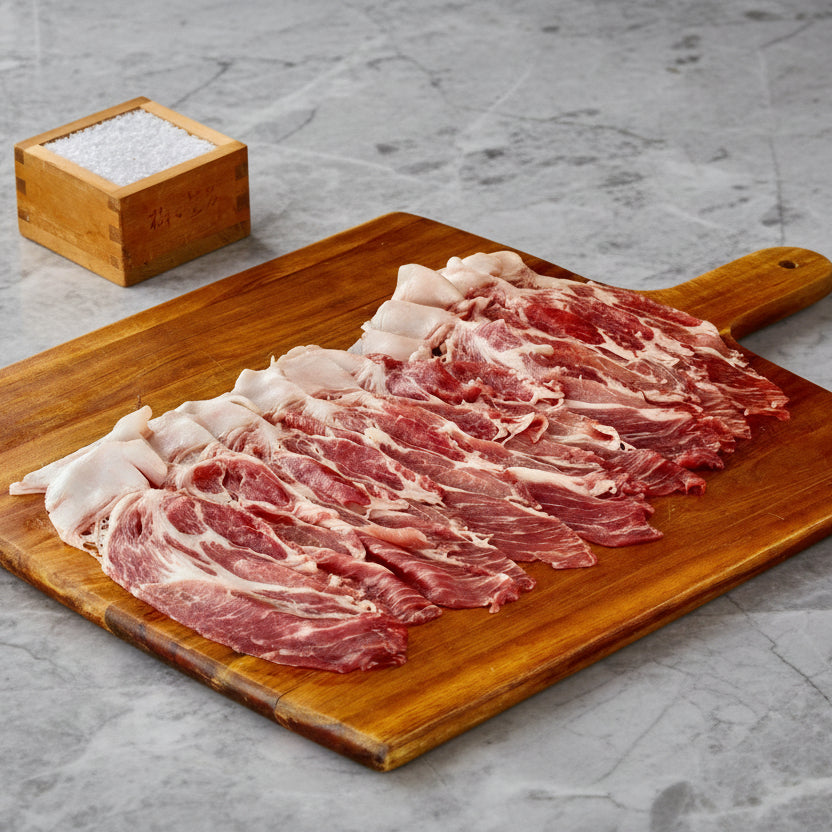 kurobuta pork shabu-shabu sukiyaki sliced