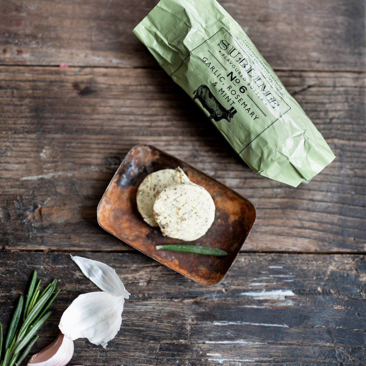 Garlic, Rosemary &amp; Mint Butter - No.6 | 90g