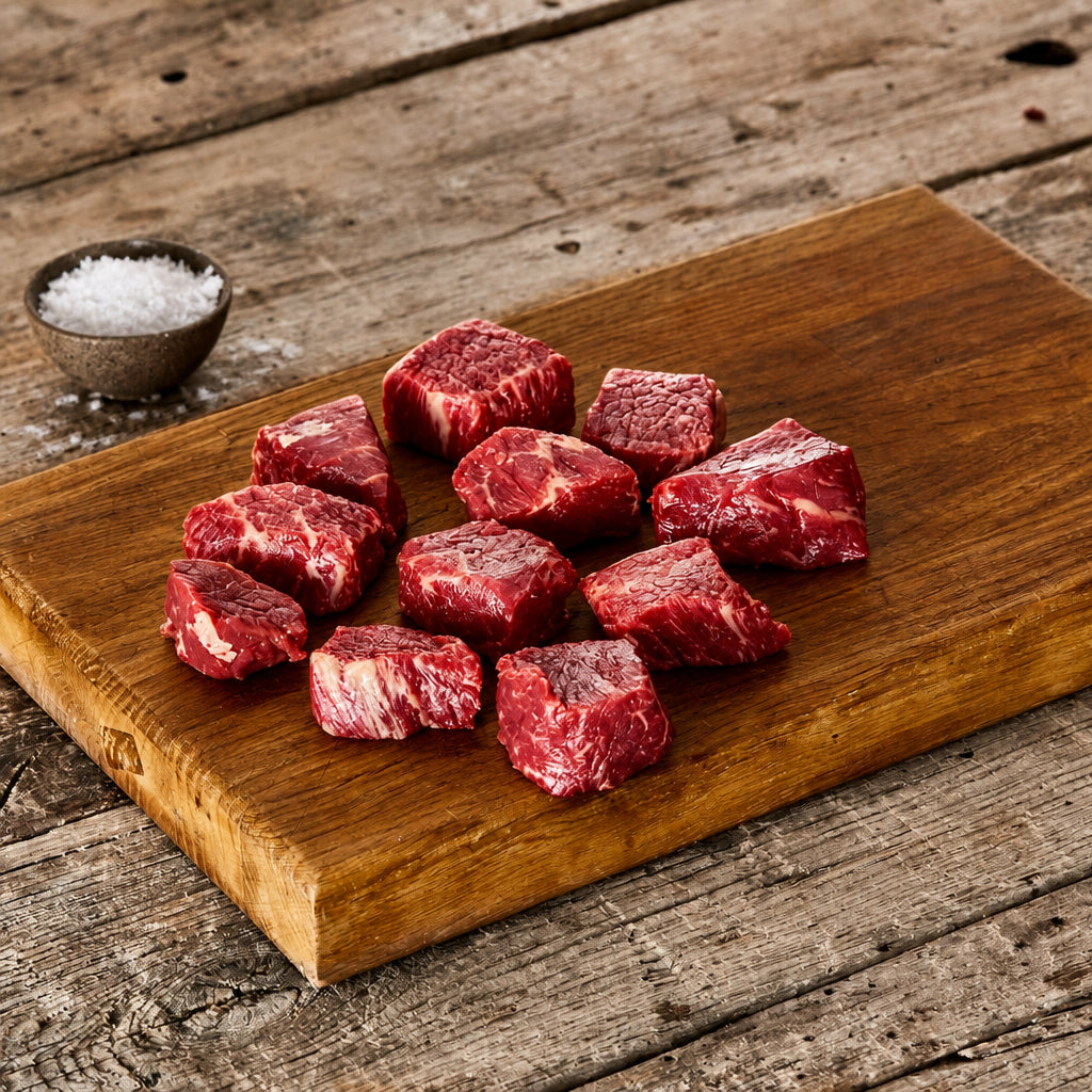 British Beef Picanha Diced 28-Day Dry-Aged |  ±300g